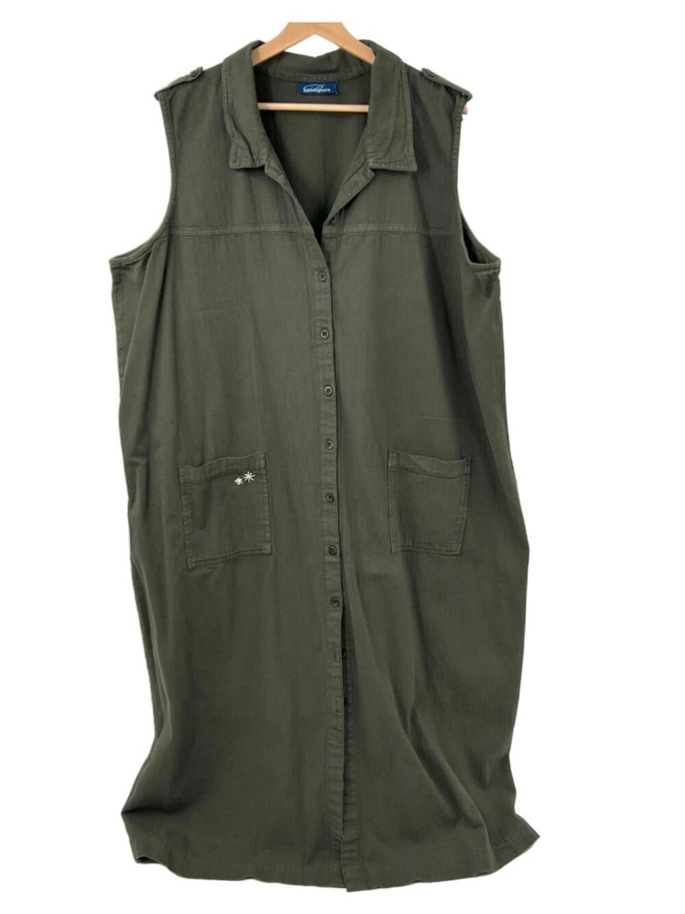 Vintage Cotton Sleeveless Maxi Dress 2X-3X